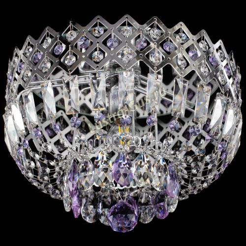 Люстра Корона пластинка №1 фиолетовая в Магнитогорске Гусь Хрустальный