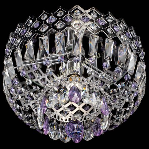 Люстра Корона пластинка №1 фиолетовая в Магнитогорске Гусь Хрустальный