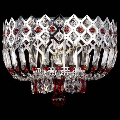 Люстра Корона пластинка №1 красная в Магнитогорске Гусь Хрустальный