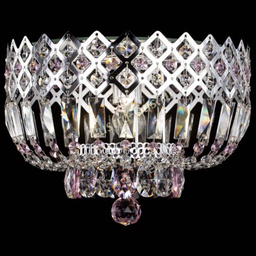 Люстра Корона пластинка №1 розовая в Магнитогорске Гусь Хрустальный