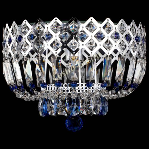 Люстра Корона пластинка №1 синяя в Магнитогорске Гусь Хрустальный