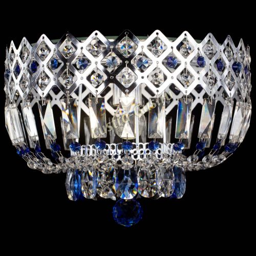 Люстра Корона пластинка №1 синяя в Магнитогорске Гусь Хрустальный