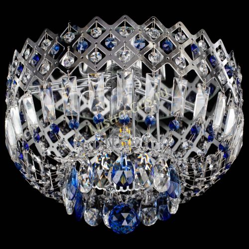 Люстра Корона пластинка №1 синяя в Магнитогорске Гусь Хрустальный