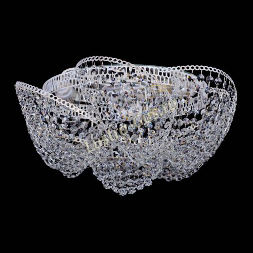 Люстра Космея №3 Белая в Магнитогорске Гусь Хрустальный