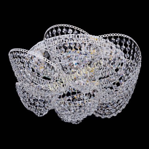 Люстра Космея №3 Белая в Магнитогорске Гусь Хрустальный