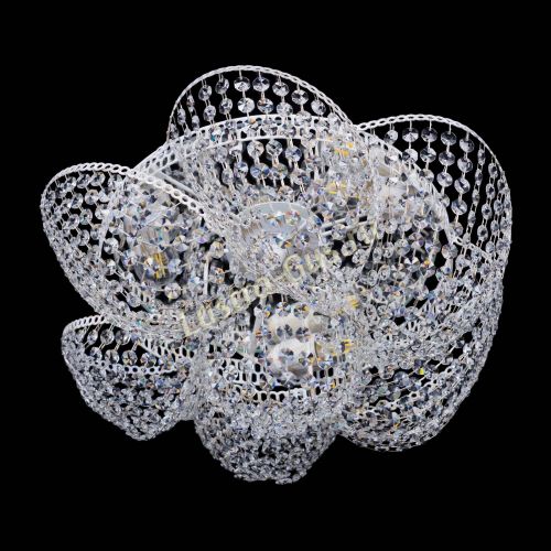 Люстра Космея №3 Белая в Магнитогорске Гусь Хрустальный