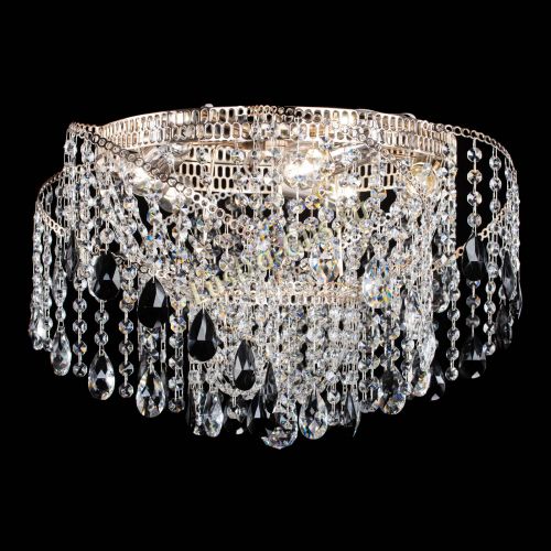 Люстра Космея №4 черная в Магнитогорске Гусь Хрустальный