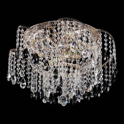 Люстра Космея №4 черная в Магнитогорске Гусь Хрустальный