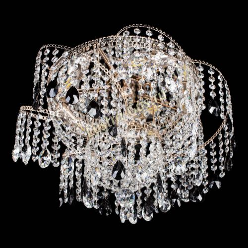 Люстра Космея №4 черная в Магнитогорске Гусь Хрустальный