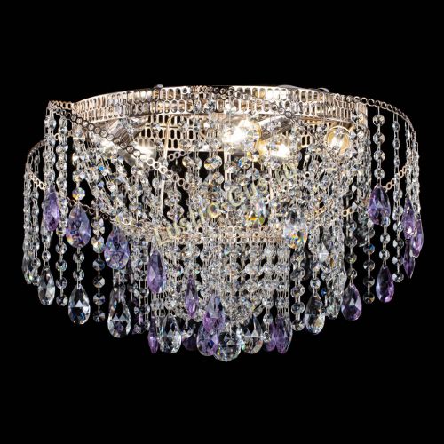 Люстра Космея №4 фиолетовая в Магнитогорске Гусь Хрустальный