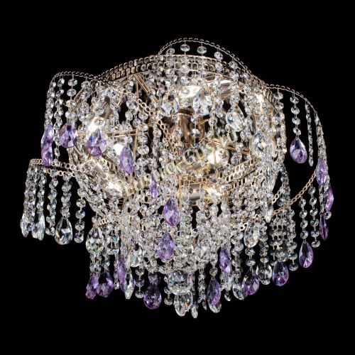 Люстра Космея №4 фиолетовая в Магнитогорске Гусь Хрустальный