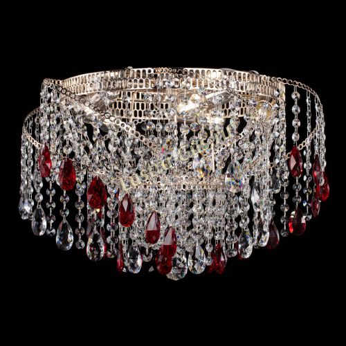 Люстра Космея №4 красная в Магнитогорске Гусь Хрустальный