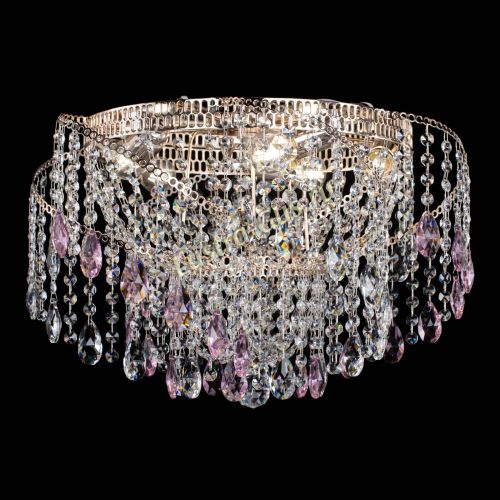 Люстра Космея №4 розовая в Магнитогорске Гусь Хрустальный