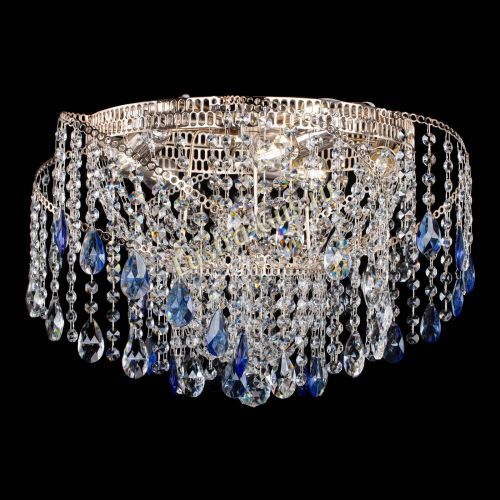 Люстра Космея №4 синяя в Магнитогорске Гусь Хрустальный