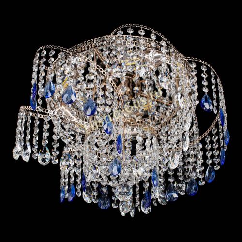 Люстра Космея №4 синяя в Магнитогорске Гусь Хрустальный