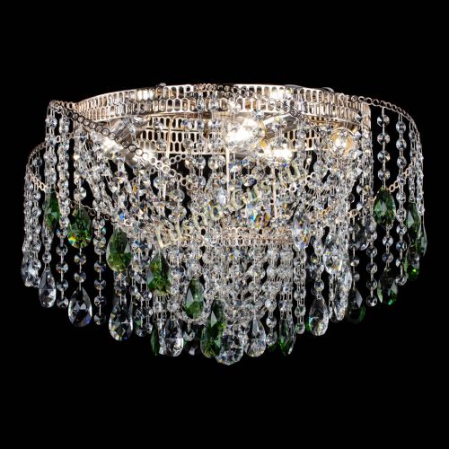 Люстра Космея №4 зеленая в Магнитогорске Гусь Хрустальный