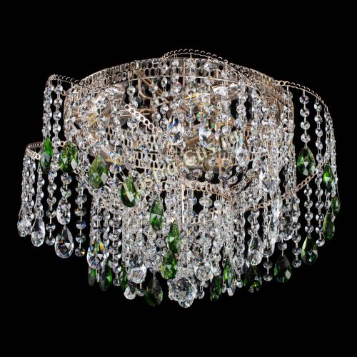 Люстра Космея №4 зеленая в Магнитогорске Гусь Хрустальный