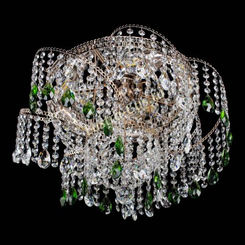 Люстра Космея №4 зеленая в Магнитогорске Гусь Хрустальный