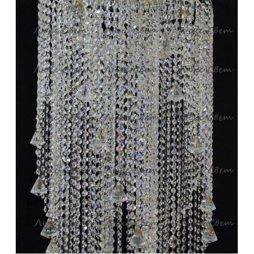 Люстра Космос 5 ламп конус 40 мм длинная  в Магнитогорске Гусь Хрустальный