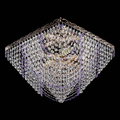 Люстра Квадрат Бриз фиолетовая в Магнитогорске Гусь Хрустальный