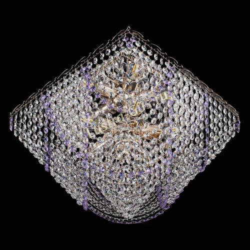 Люстра Квадрат Бриз фиолетовая в Магнитогорске Гусь Хрустальный