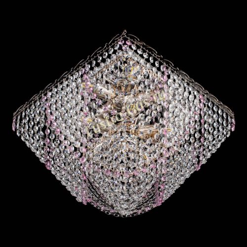 Люстра Квадрат Бриз розовая в Магнитогорске Гусь Хрустальный
