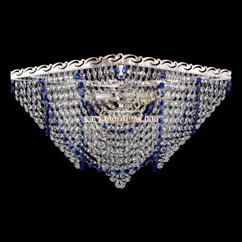 Люстра Квадрат Бриз синяя в Магнитогорске Гусь Хрустальный