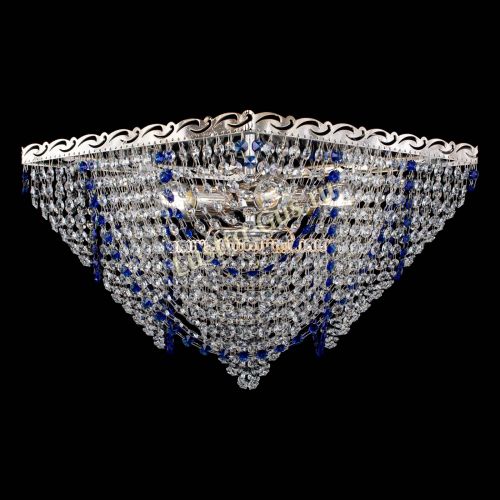 Люстра Квадрат Бриз синяя в Магнитогорске Гусь Хрустальный