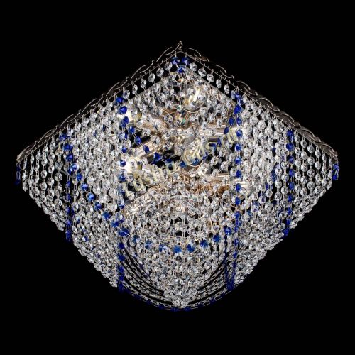 Люстра Квадрат Бриз синяя в Магнитогорске Гусь Хрустальный