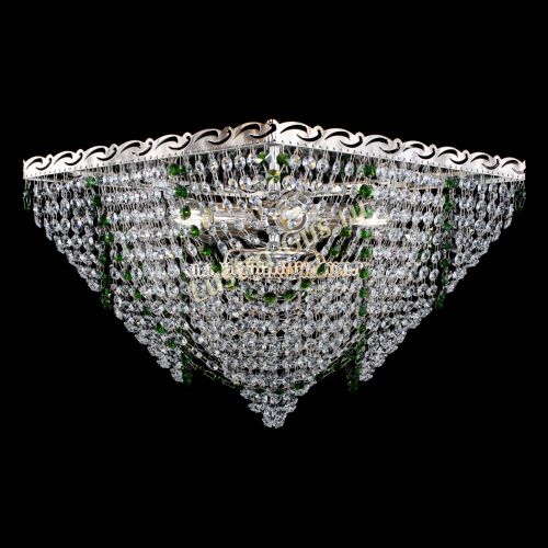 Люстра Квадрат Бриз зеленая в Магнитогорске Гусь Хрустальный