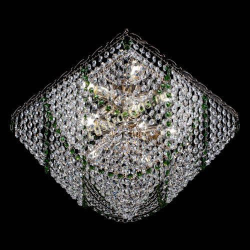 Люстра Квадрат Бриз зеленая в Магнитогорске Гусь Хрустальный