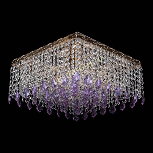 Люстра Квадрат Гамма Дубик цветная в Магнитогорске Гусь Хрустальный