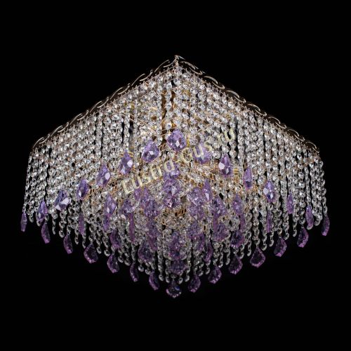 Люстра Квадрат Гамма Дубик цветная в Магнитогорске Гусь Хрустальный