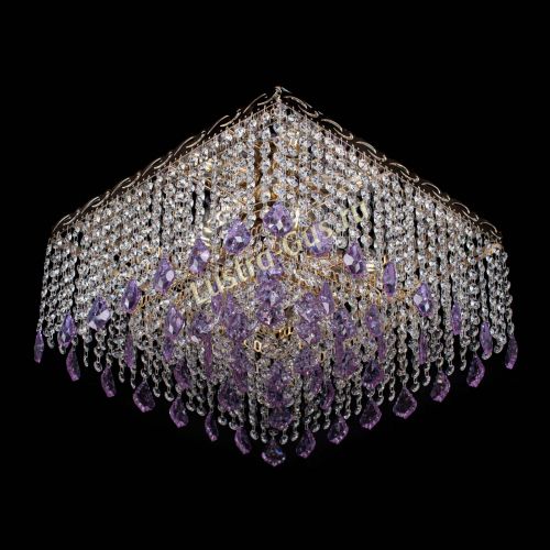 Люстра Квадрат Гамма Дубик цветная в Магнитогорске Гусь Хрустальный