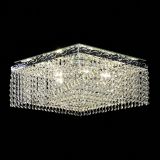 Люстра Квадрат Оптикон, диаметр - 440 мм, цвет - серебро, Люстры Гусь Хрустальный