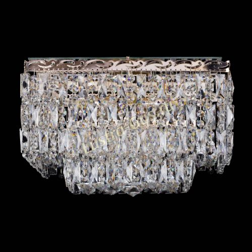 Люстра Квадрат Каскад с пластинками в Магнитогорске Гусь Хрустальный