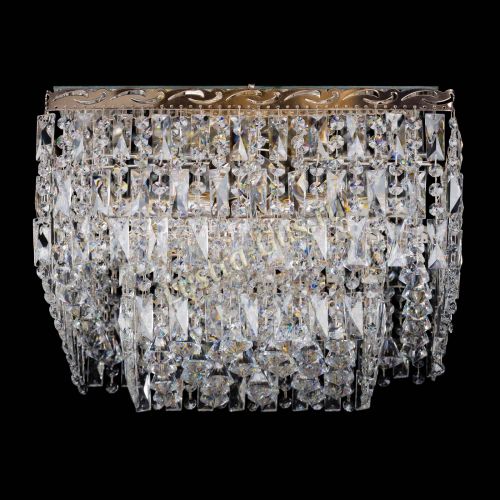 Люстра Квадрат Каскад с пластинками в Магнитогорске Гусь Хрустальный