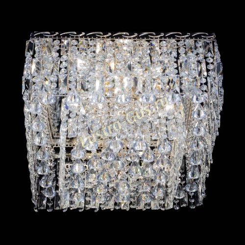 Люстра Квадрат Каскад с пластинками в Магнитогорске Гусь Хрустальный