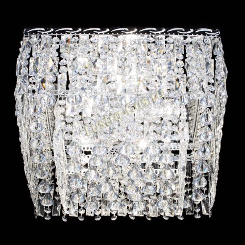 Люстра Квадрат Каскад с пластинками в Магнитогорске Гусь Хрустальный