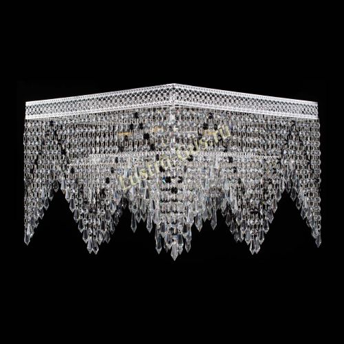 Люстра Квадрат Венеция уголки №5 черная в Магнитогорске Гусь Хрустальный