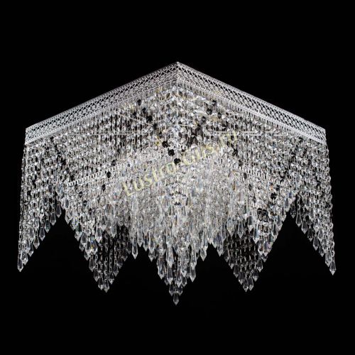 Люстра Квадрат Венеция уголки №5 черная в Магнитогорске Гусь Хрустальный