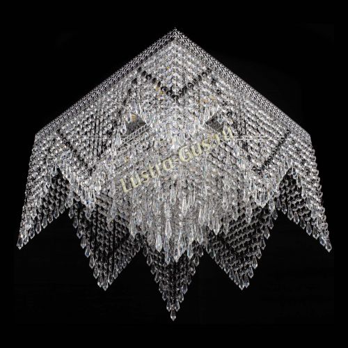 Люстра Квадрат Венеция уголки №5 черная в Магнитогорске Гусь Хрустальный