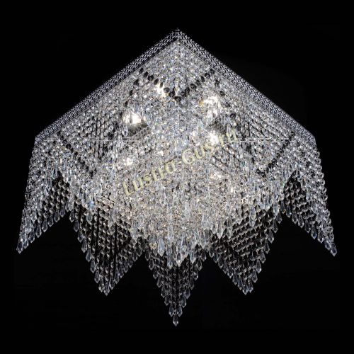 Люстра Квадрат Венеция уголки №5 черная в Магнитогорске Гусь Хрустальный