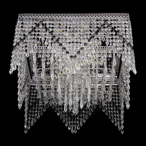 Люстра Квадрат Венеция уголки №5 черная в Магнитогорске Гусь Хрустальный