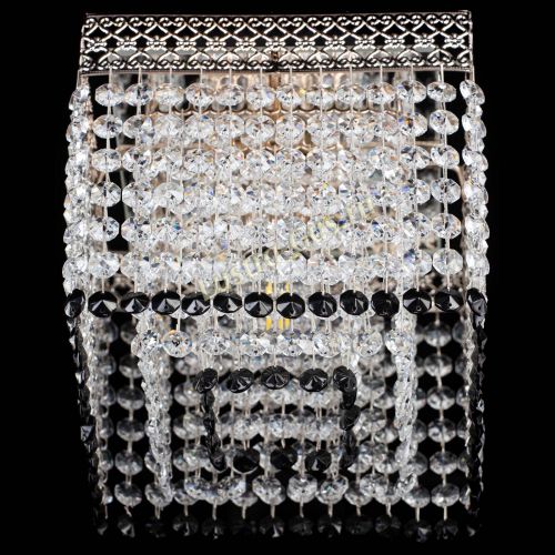 Люстра Квадрат Венеция №1 черная в Магнитогорске Гусь Хрустальный