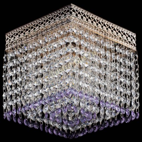 Люстра Квадрат Венеция №1 фиолетовая в Магнитогорске Гусь Хрустальный