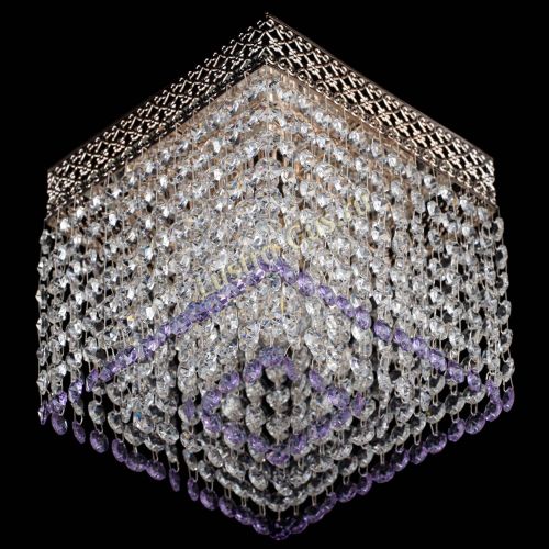 Люстра Квадрат Венеция №1 фиолетовая в Магнитогорске Гусь Хрустальный