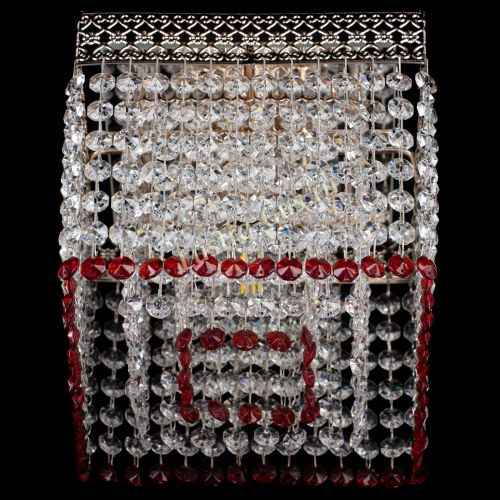 Люстра Квадрат Венеция №1 красная в Магнитогорске Гусь Хрустальный