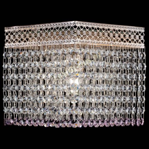 Люстра Квадрат Венеция №1 розовая в Магнитогорске Гусь Хрустальный