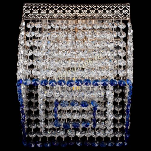 Люстра Квадрат Венеция №1 синяя в Магнитогорске Гусь Хрустальный